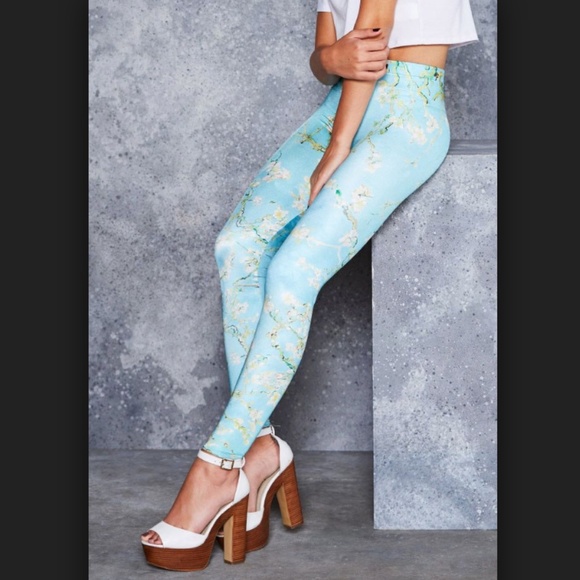 Blackmilk Pants - Black Milk Limited Edt Almond Blossom Leggings S
